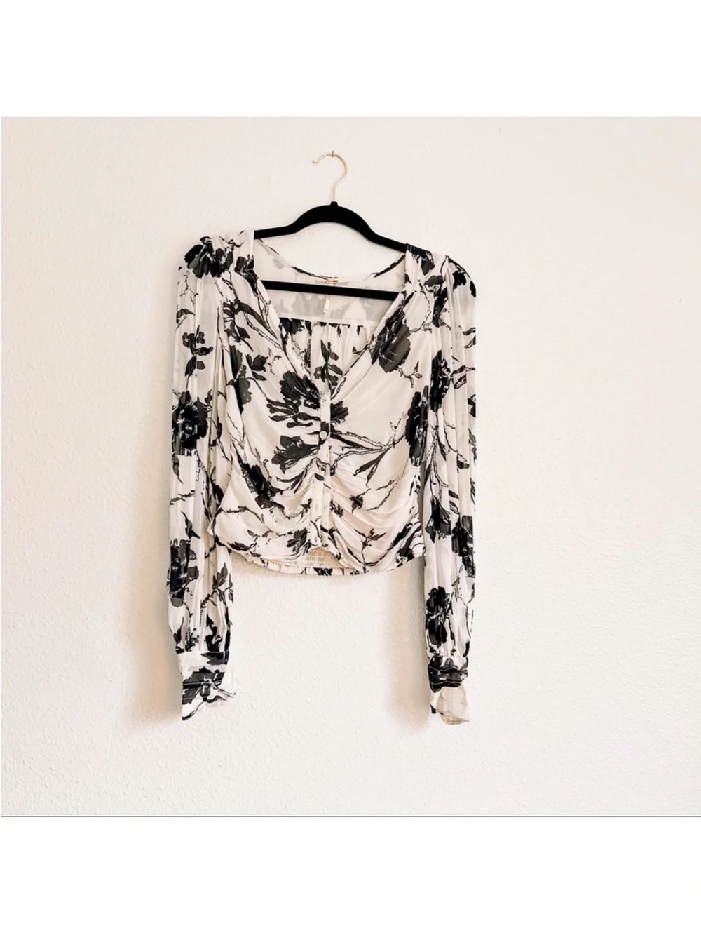 Free People if you had my love floral printed blouse new nwt